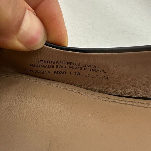 Tory Burch Miller 35MM Leather Wedge Size 9.5 Black 1.3/8" 50913 - Picture 11 of 11